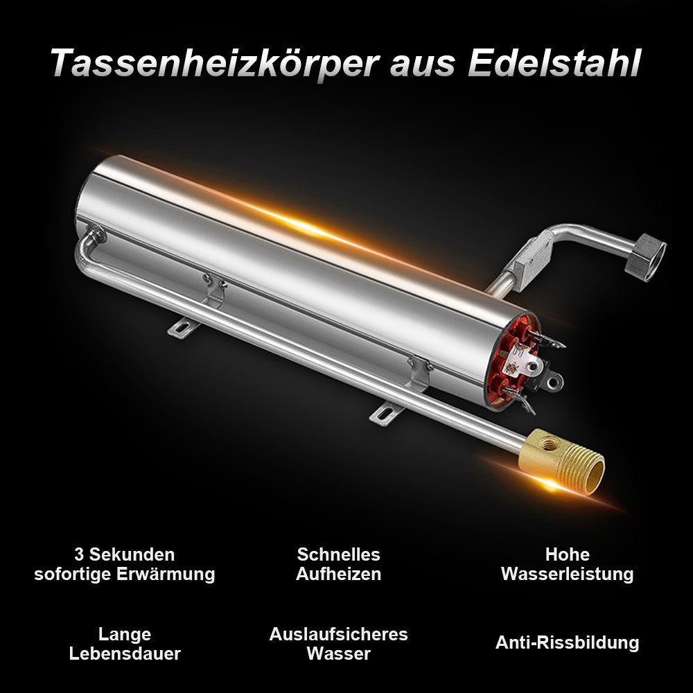 Mini Durchlauferhitzer, Mehrfache Sicherheitsmaßnahmen Maximale Temperatur 55 ° C, 220V 6.5KW(schwarz)