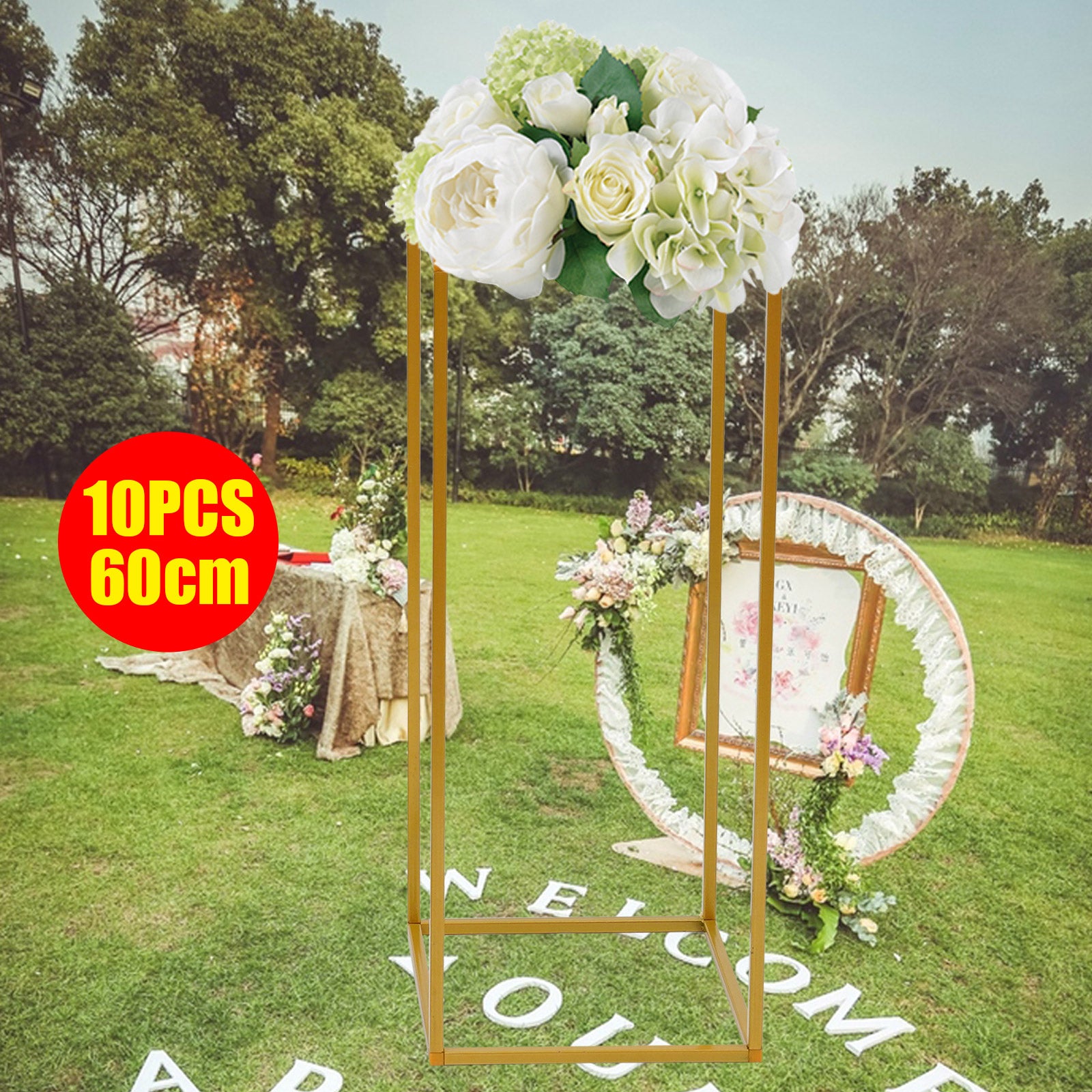10 Stück 60cm Metall Pflanzenständer Blumenständer Hochzeit