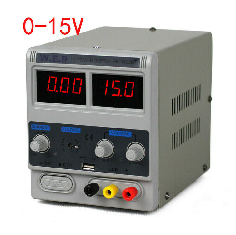 DC-Netzteil, 0-15 V, 0,6 A