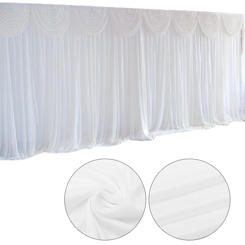 Stoff Backdrop Seide Vorhang Deko Hochzeit Dekoration Hintergrund 3x3meter Weiß