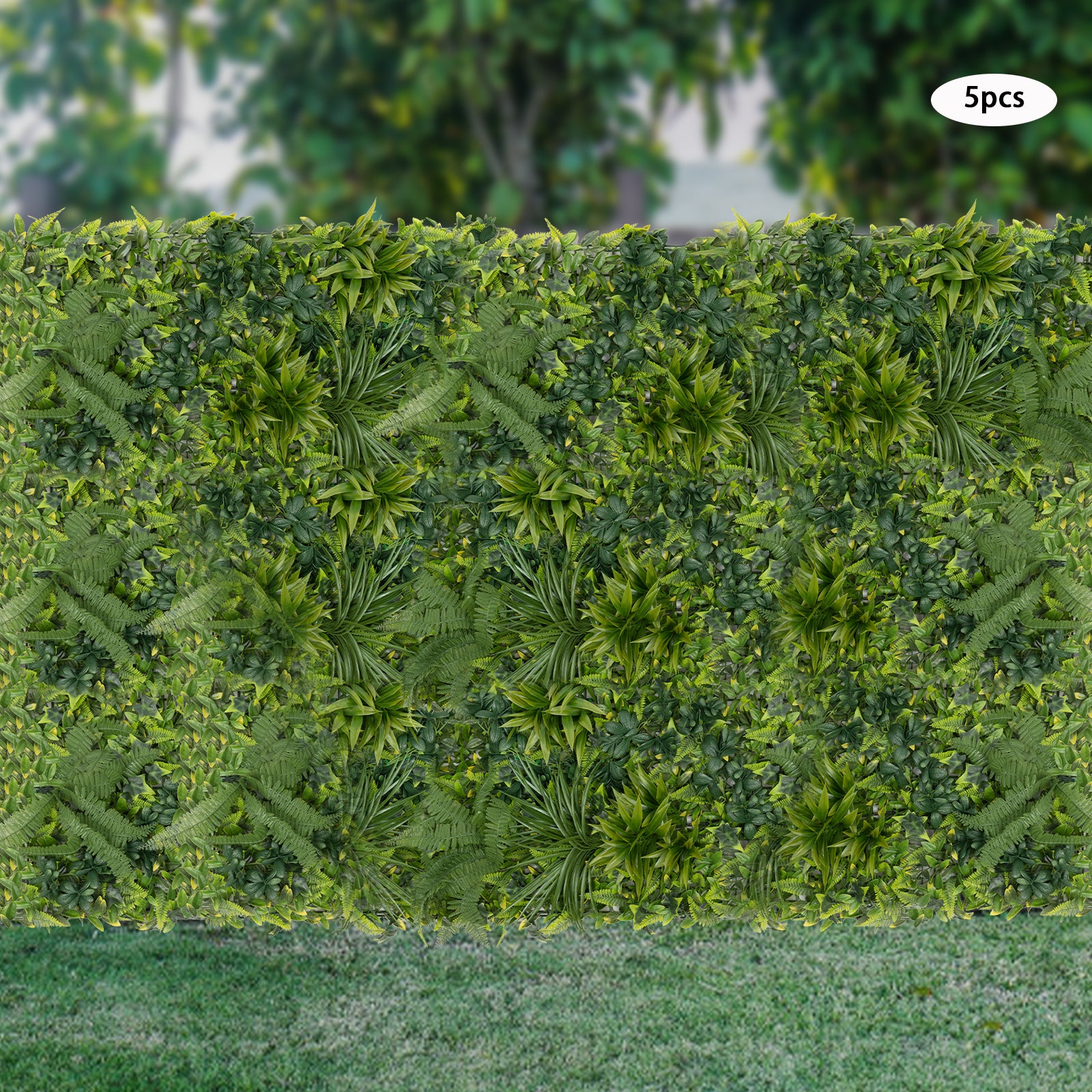 Pflanzen Wand 5 Stück Kunstpflanze Wand Rasen