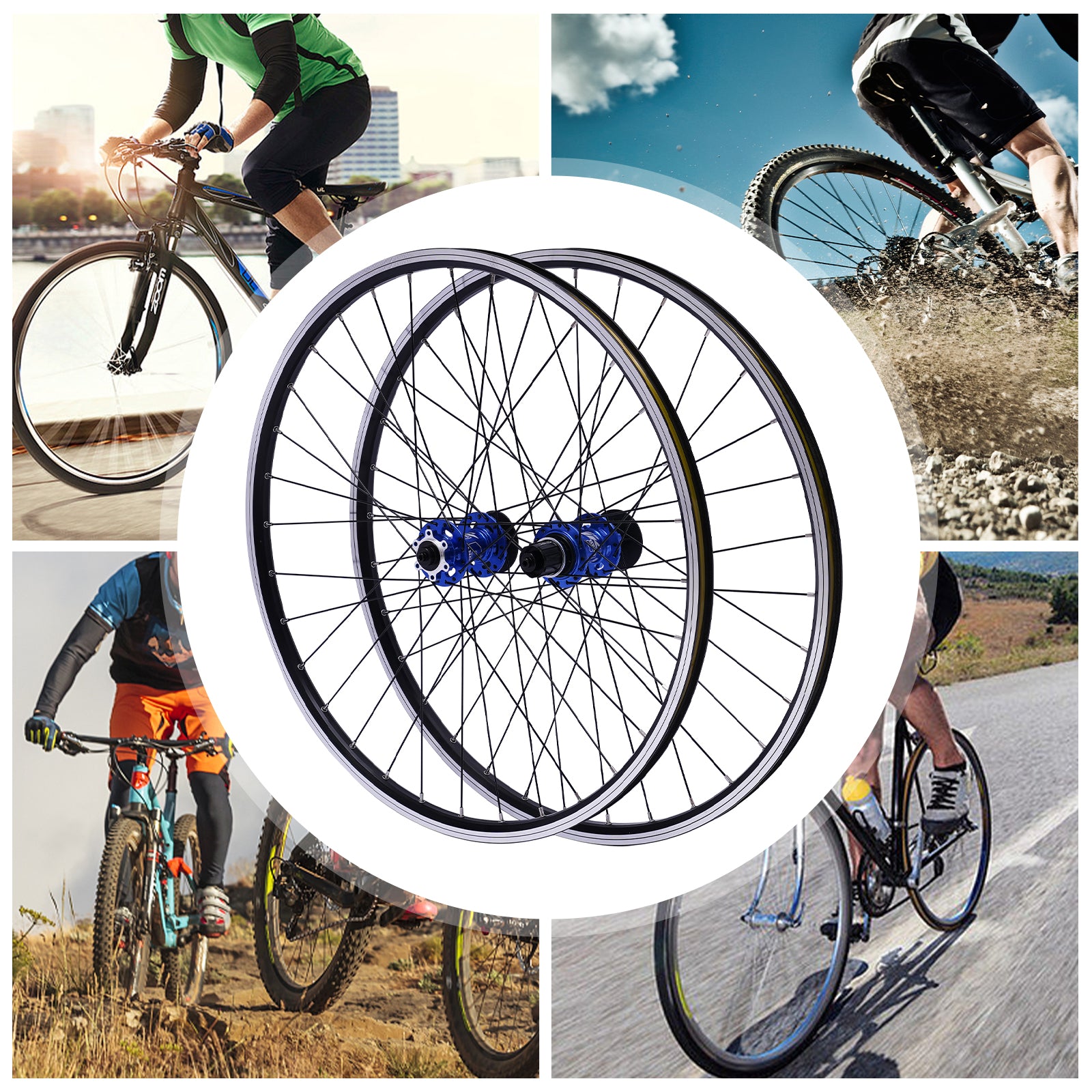 Mountainbike-Laufradsatz 29 Zoll, Aluminiumlegierung Felge Scheibenbremse MTB Schnellspanner vorne hinten Räder