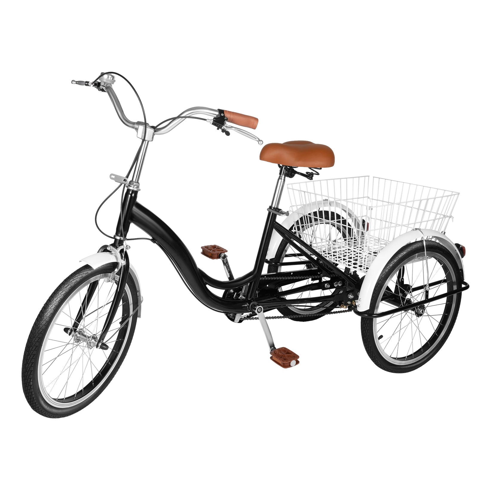 20 Zoll 3 Räder Fahrrad ältere Menschen Freizeit Tricycle mit Einkaufskorb Dreirad
