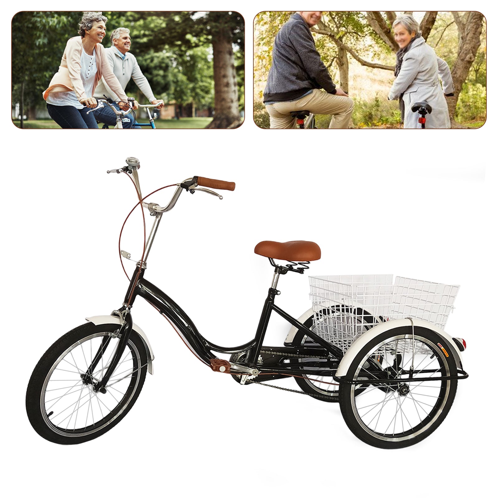 20 Zoll 3 Räder Fahrrad ältere Menschen Freizeit Tricycle