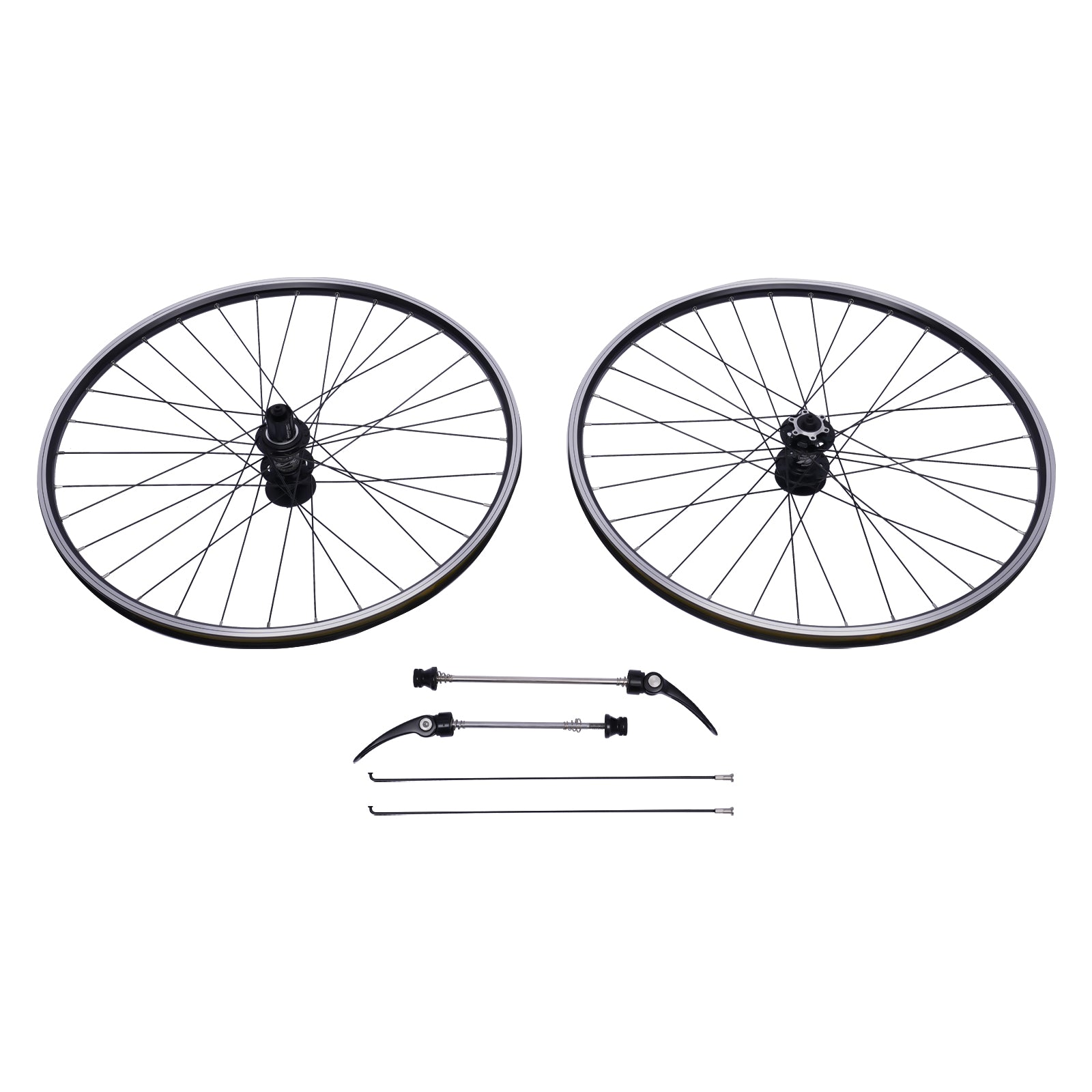 MTB-Laufradsatz 29 Zoll, Alu-Felge Scheibenbremse  Schnellspanner Vorderrad Hinterrad schwarz Fahrrad Laufradsatz