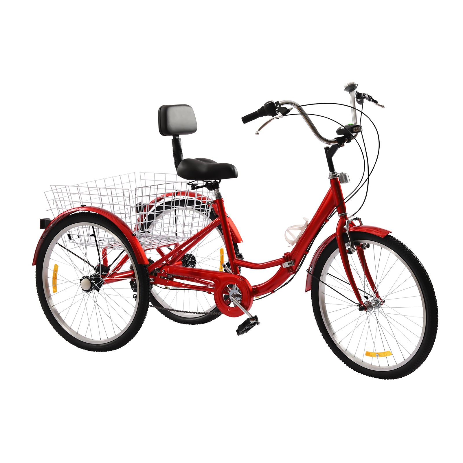 Dreirad 24 Zoll Fahrrad für Erwachsene mit Korb