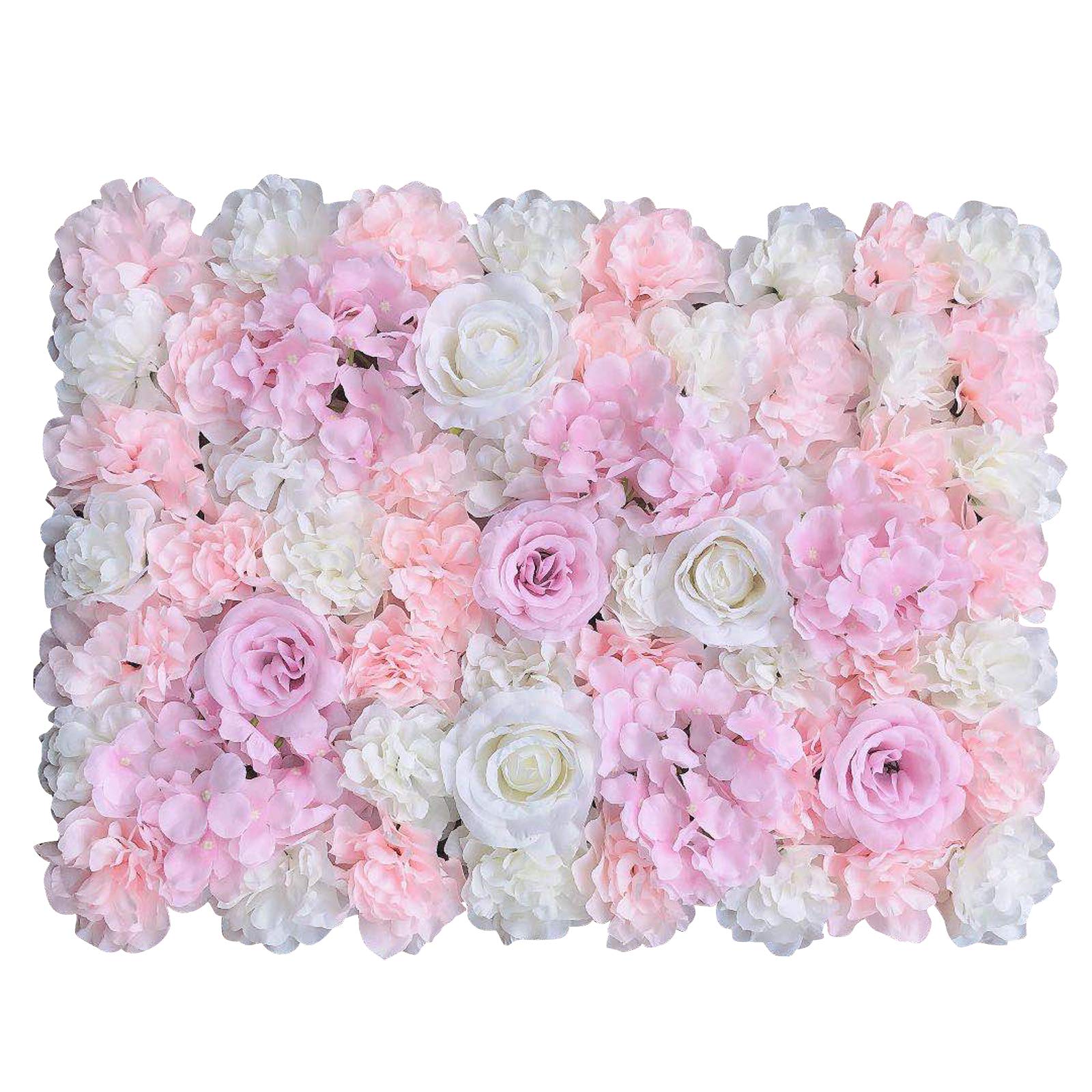 12x Künstliche Blumenwand Seidenblume Rosen-Hortensien