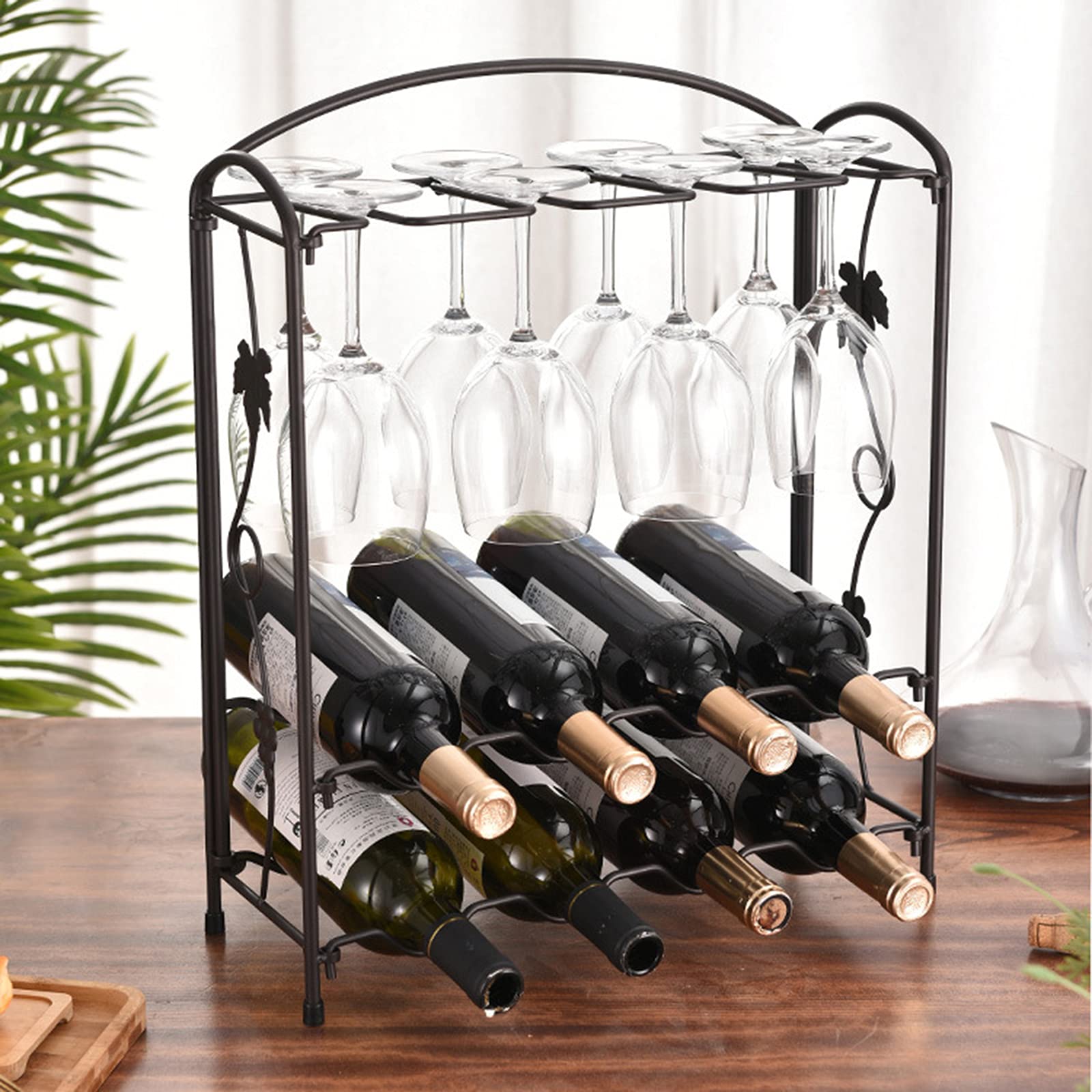 Wine Rack with Glass Holder