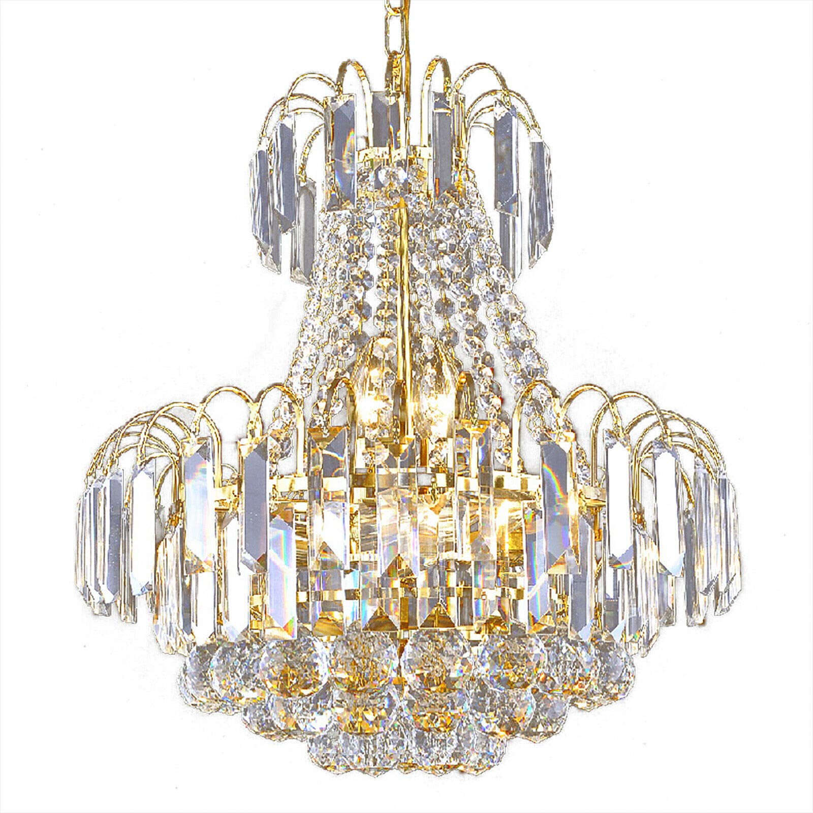 60CM Modern K9 Kristall Deckenleuchte Gold Deckenlampe  LED Kronleuchter Lampe
