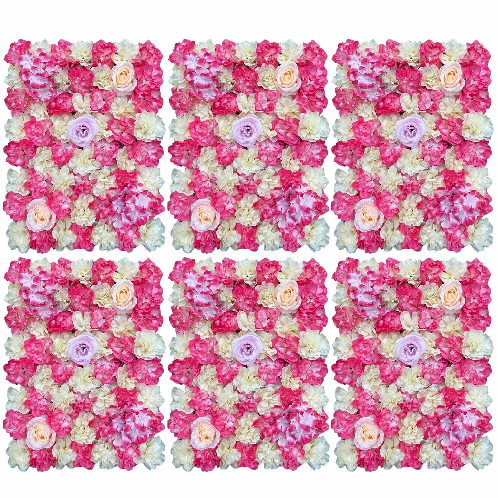 6 Stück Künstliche Blumen Säule Wand