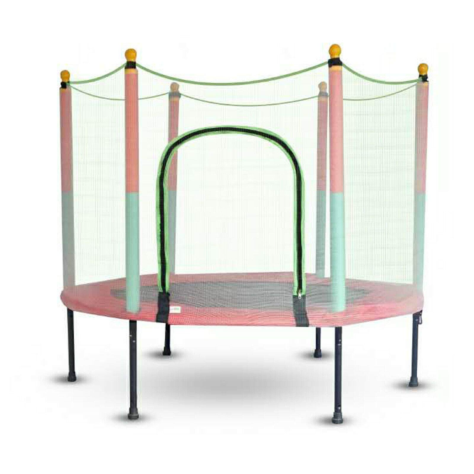 140cm Trampolin Kinder Gartentrampolin mit Komplettset Netz Outdoor Kindertrampolin