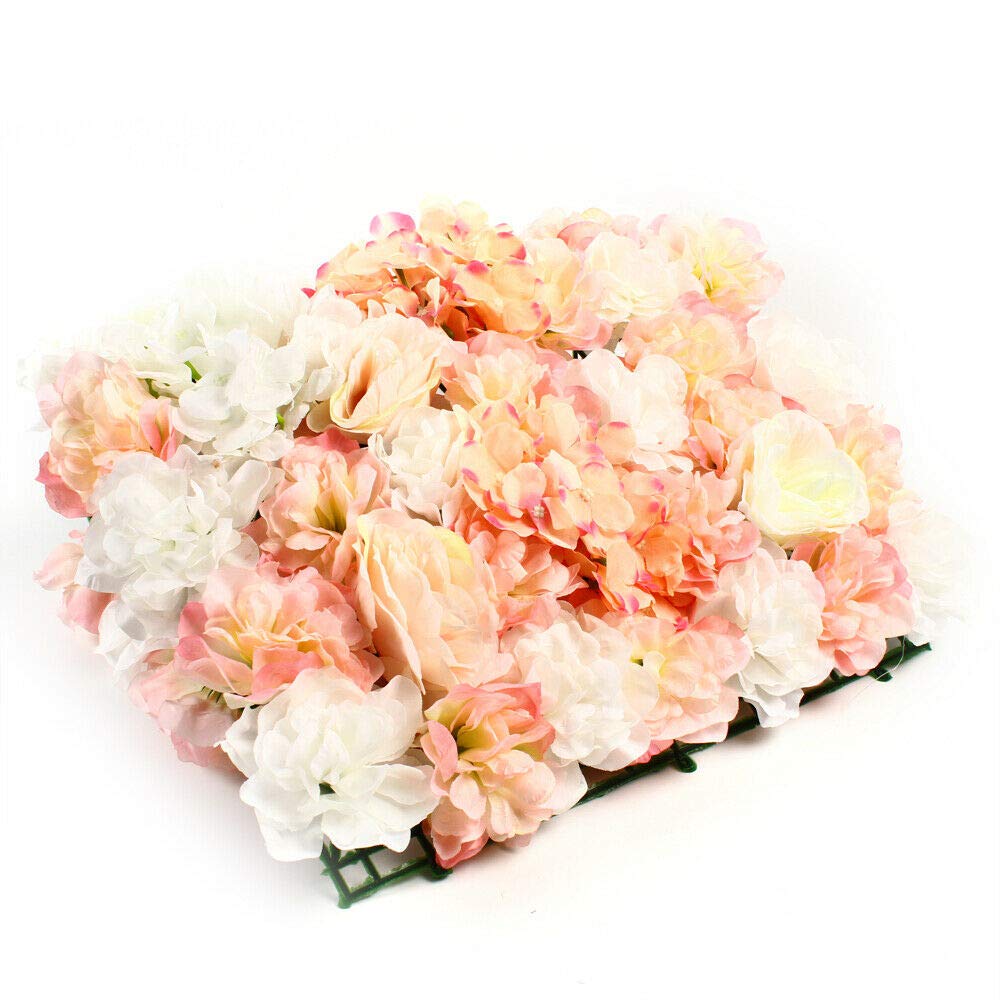 5X künstliche Rosafarbene Hortensie Blumenwandpaneele