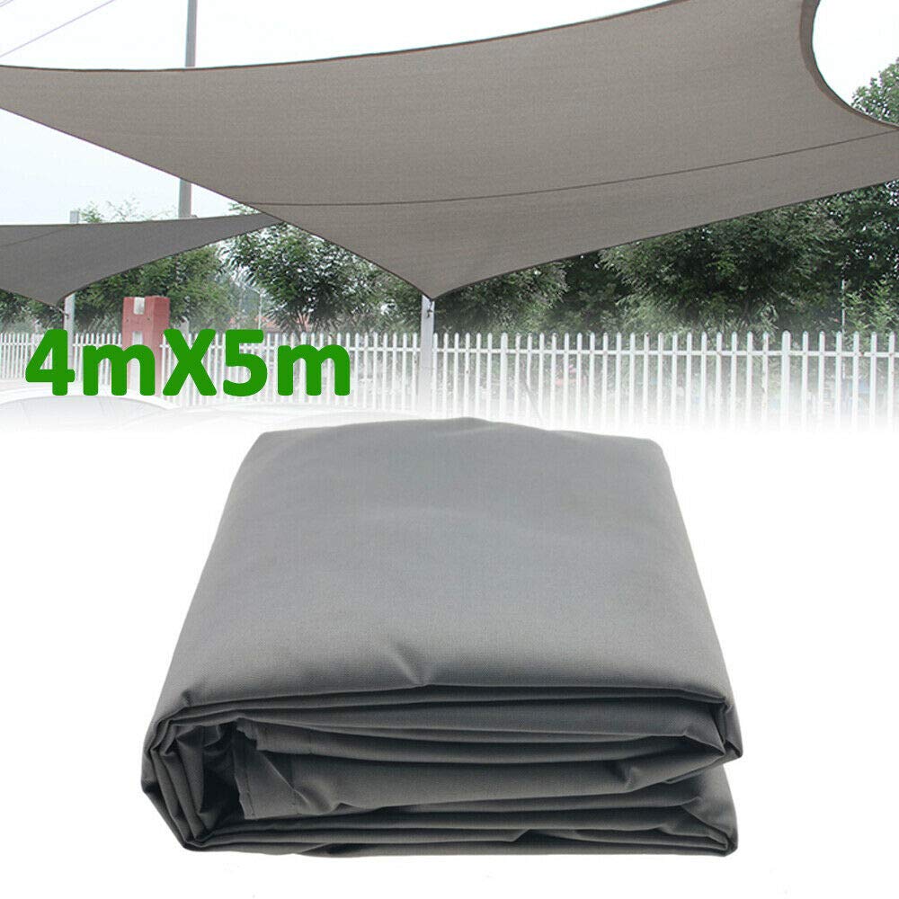 4x5M Sonnensegel Sonnen-Regenschutz Wasserdicht Windschutz UV-Schutz Segeltuch