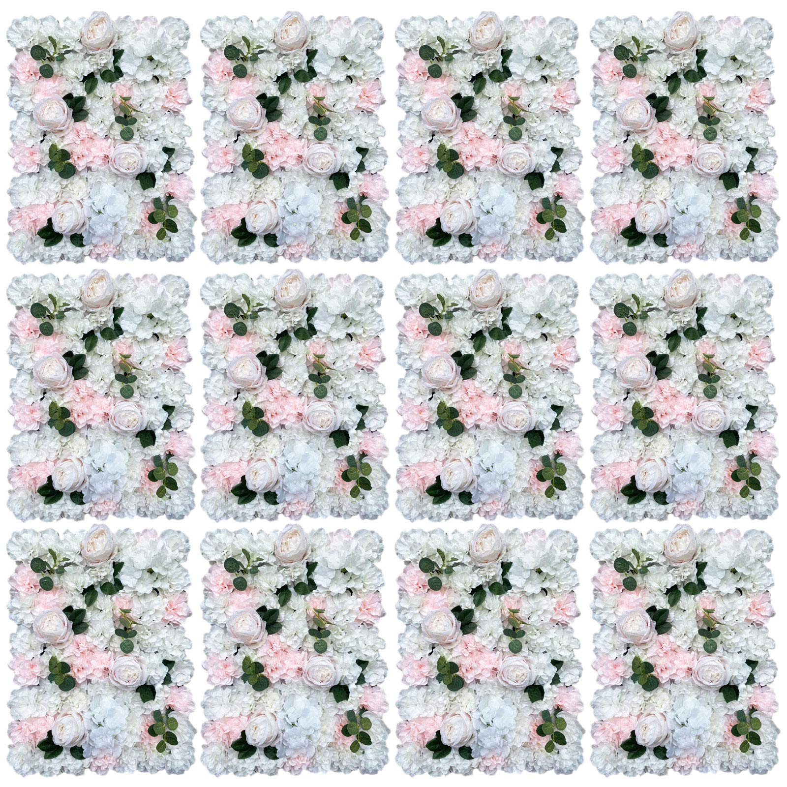 12 Stck Künstliche Blumenwand 40x60cm Seidenblume Hintergrund