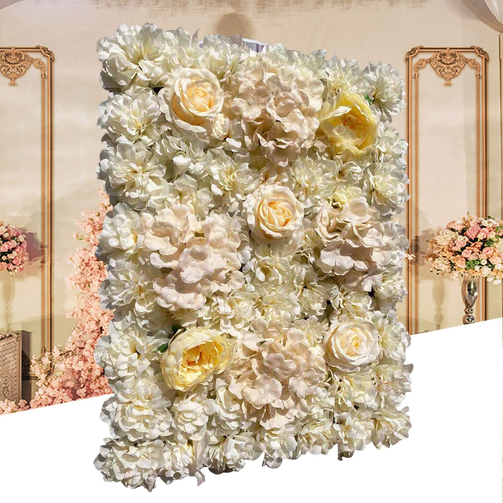 6 Stück 40 x 60 cm Künstliche Blumenwand Rosenwand