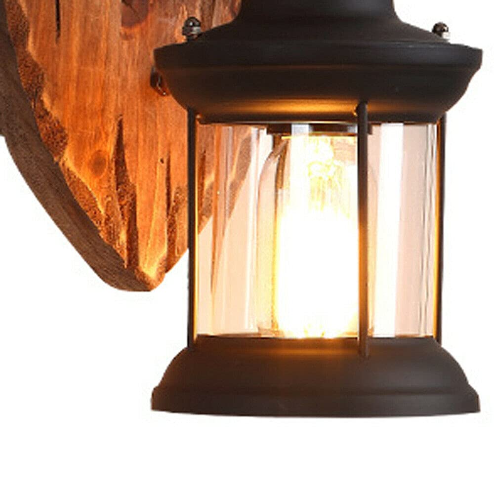 CNCEST Vintage Wandlampe Metall Wandleuchte Glas Lampe für Restaurant