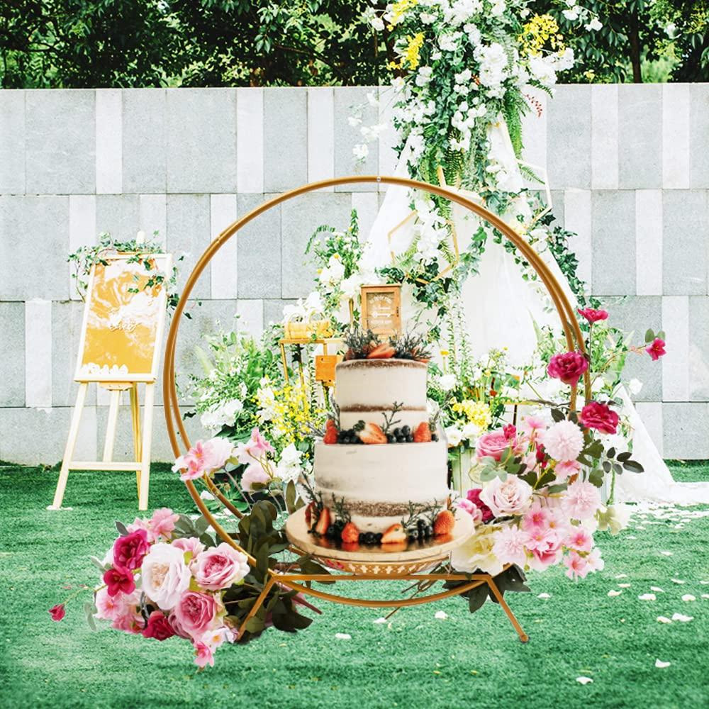 unique Gold Cake Flower Stand