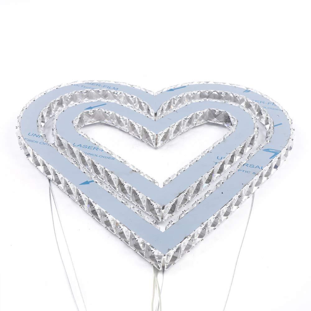 CNCEST 110V Modern Crystal Heart-Shaped Lighting Chandelier LED Ceiling Light