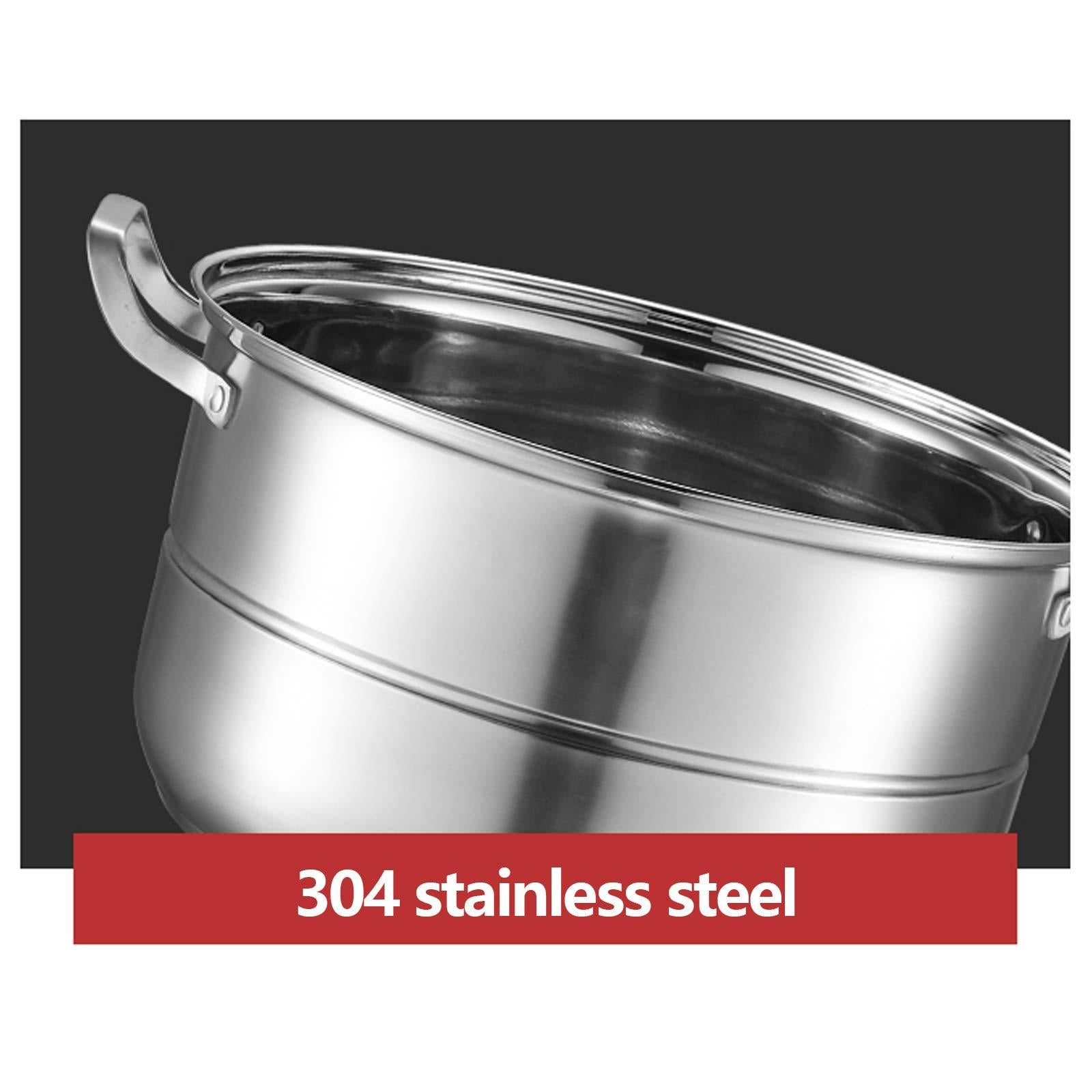 5-Layer Steamer Stackable Steam Cooker 304Stainless Steel Steamer