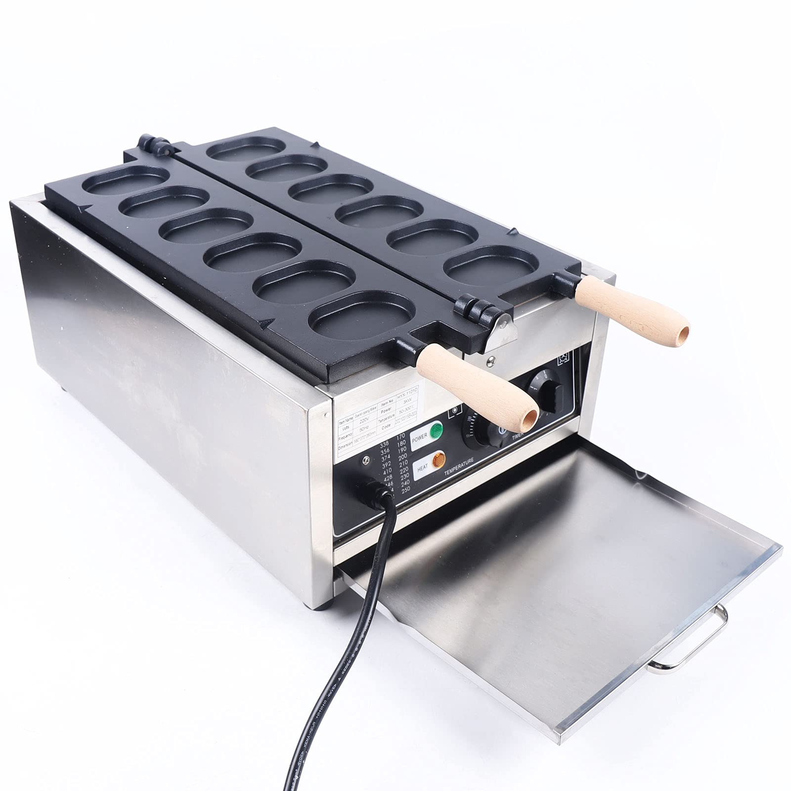 Electric 6pcs Egg Bread Maker Machine Automatic Waffle Iron Machine Donut Maker Machine