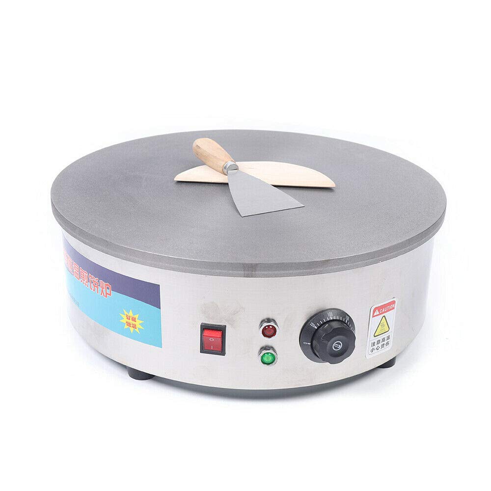 45CM 2800W Crepes Maker Machine Gastronomie Edelstahl 50-400 ℃ ideal für Crêpes Pancake Palatschinken