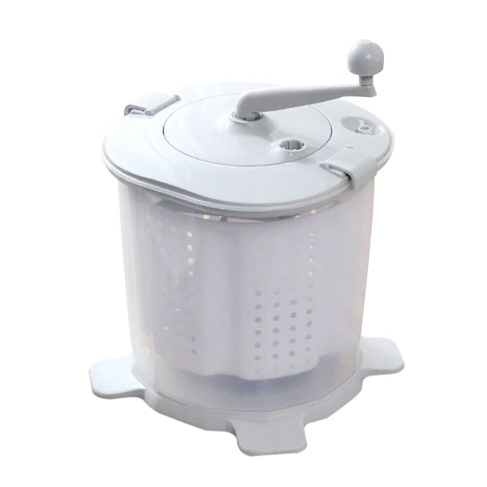 2in1 Wäscheschleuder Mini Waschmaschine Tragbarer Manueller Waschmaschine (Grau)