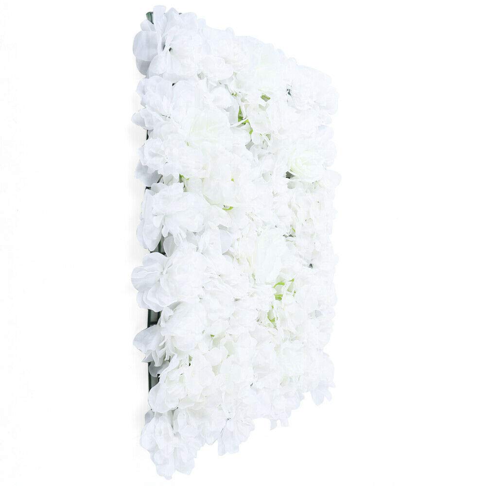 6pc künstliche Blume Wandplatte Wanddekoration weiß 40 x 60 cm