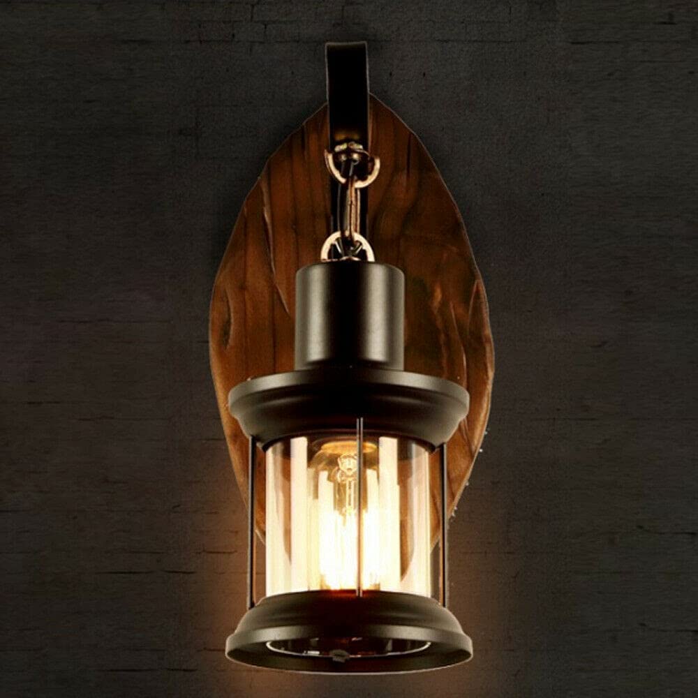 CNCEST Vintage Wandlampe Metall Wandleuchte Glas Lampe für Restaurant