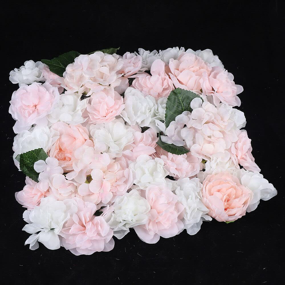 6 Stück Künstliche Blumenwand Hortensien und Rose