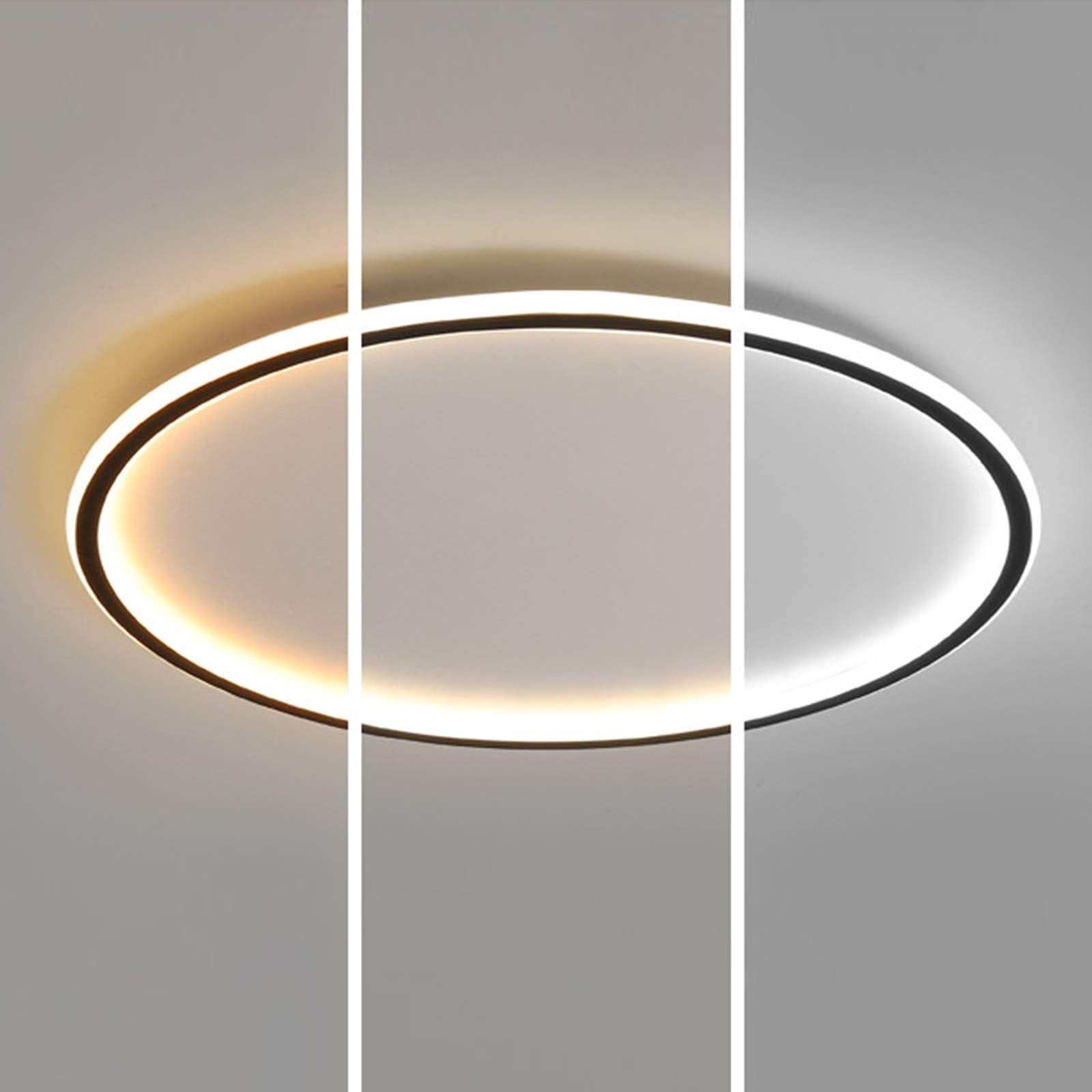 45W LED Deckenleuchte Hohlkreis Acryl Lampe Stufenloses Dimmen