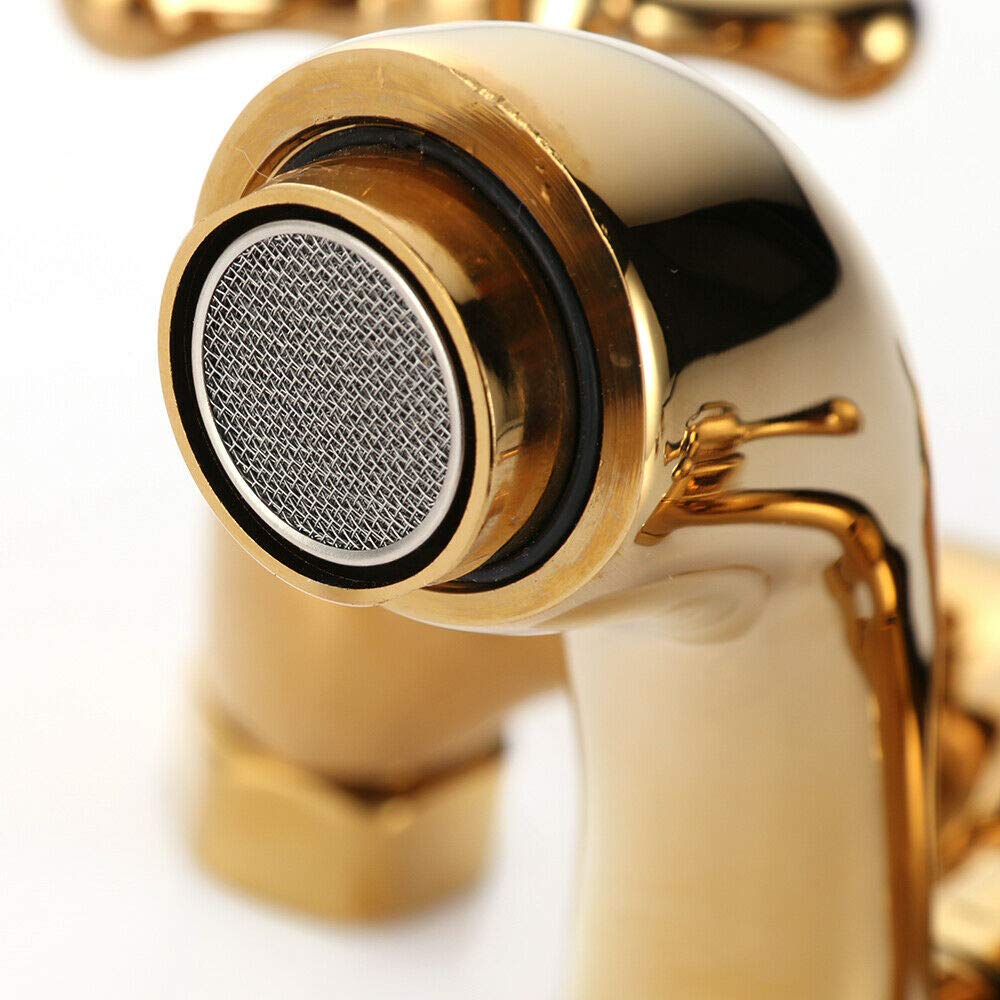 Duscharmatur Set Duschset Regendusche Duschkopf Handbrause Bad Duschsystem Gold