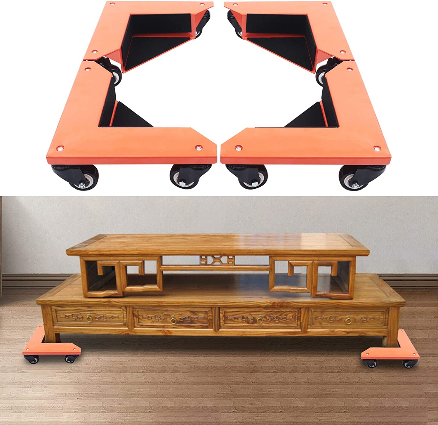 Möbelheber mit 4 Beweglichen Gleitern, Möbel-Umzug Set, Furniture Lifter Möbeltransport Transporthilfe Lenkrollen Möbelgleiter Möbel Roller