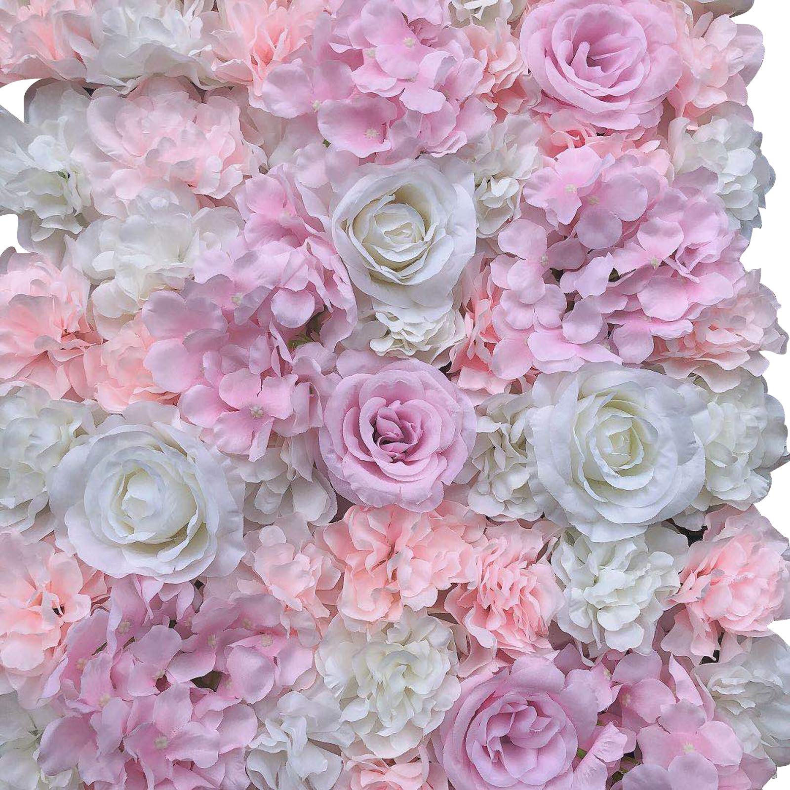 12x Künstliche Blumenwand Seidenblume Rosen-Hortensien