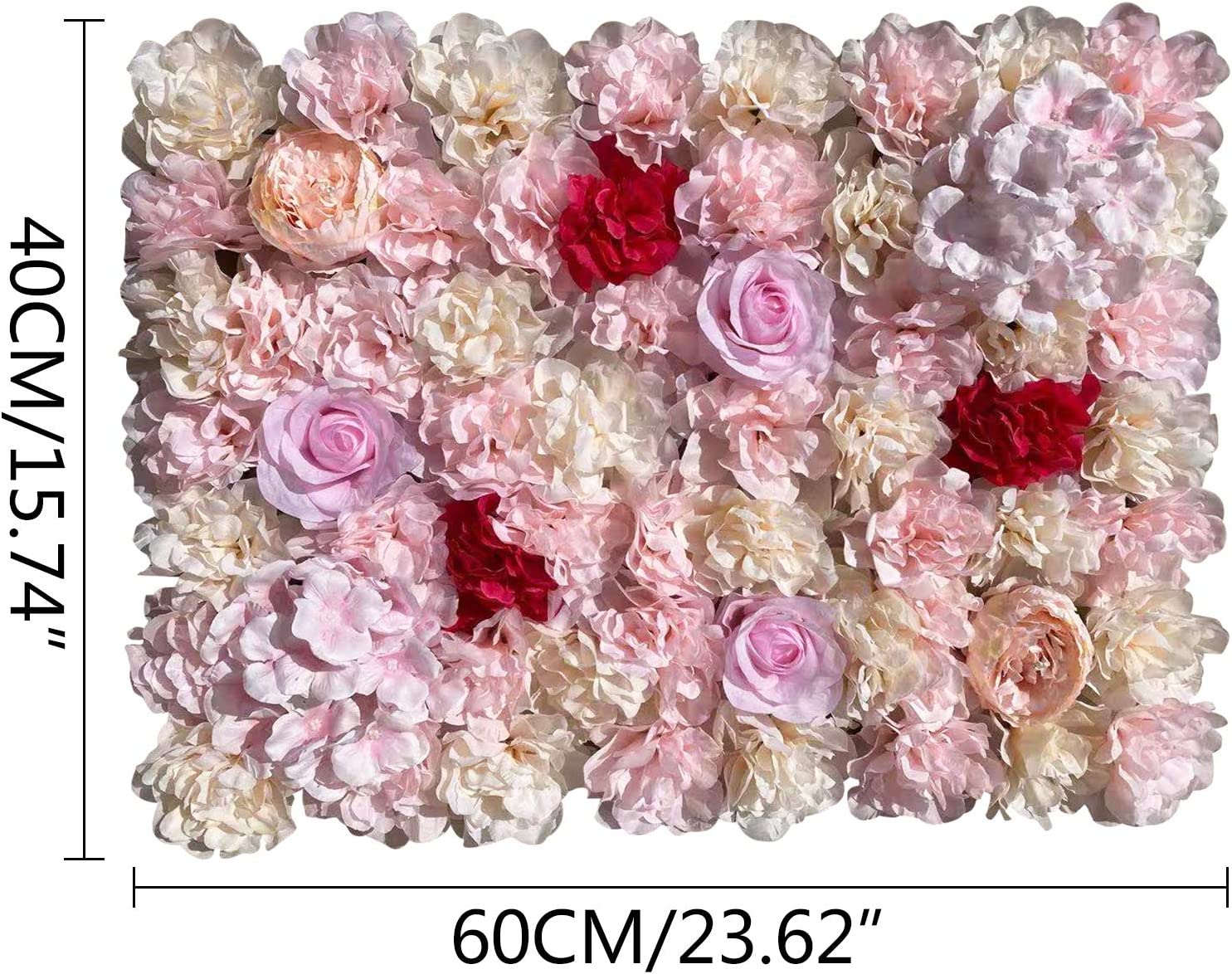20x Künstliche Blumenwand Rosenwand 