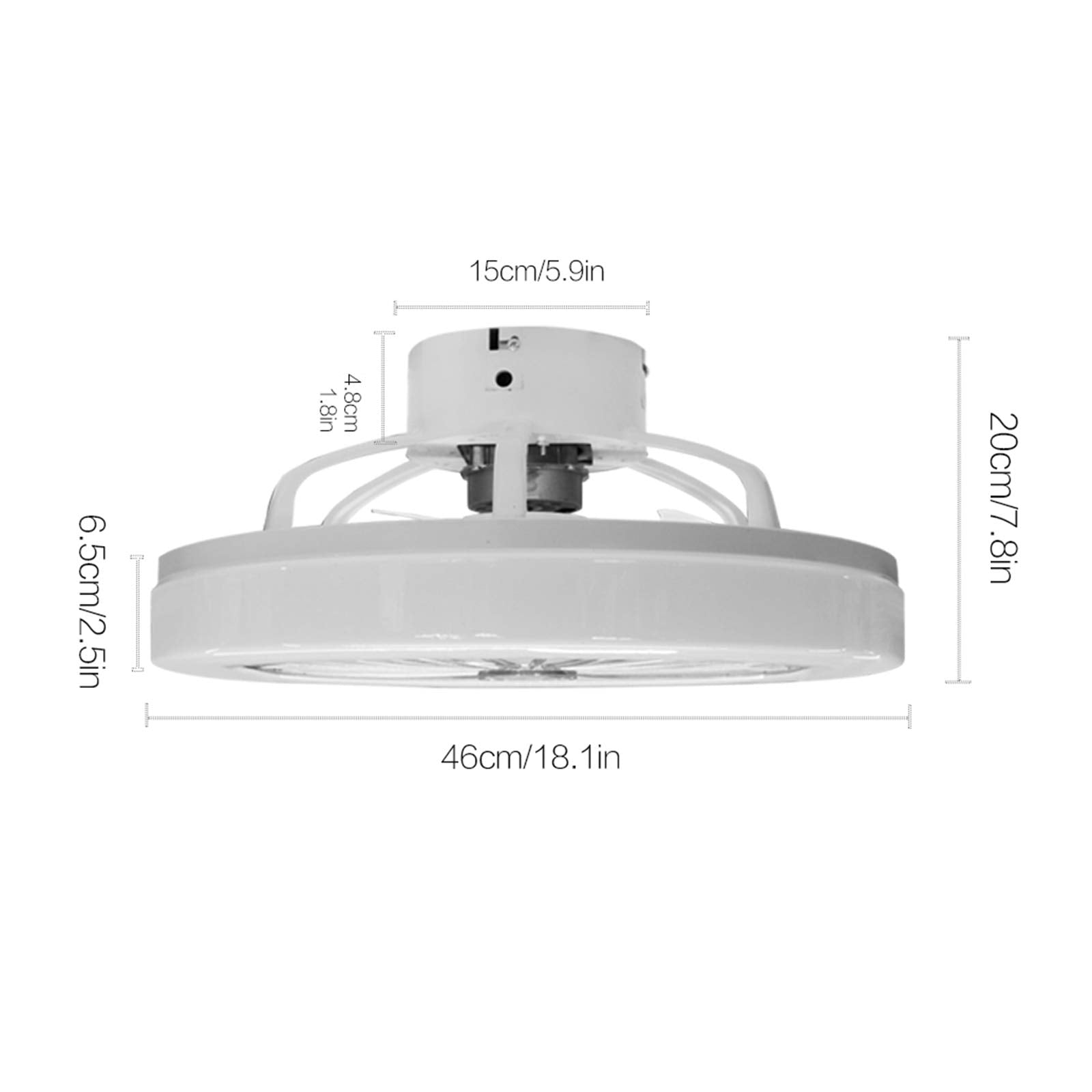 90W Deckenventilator mit Beleuchtung Fan LED Licht Dimmbar mit Fernbedienung