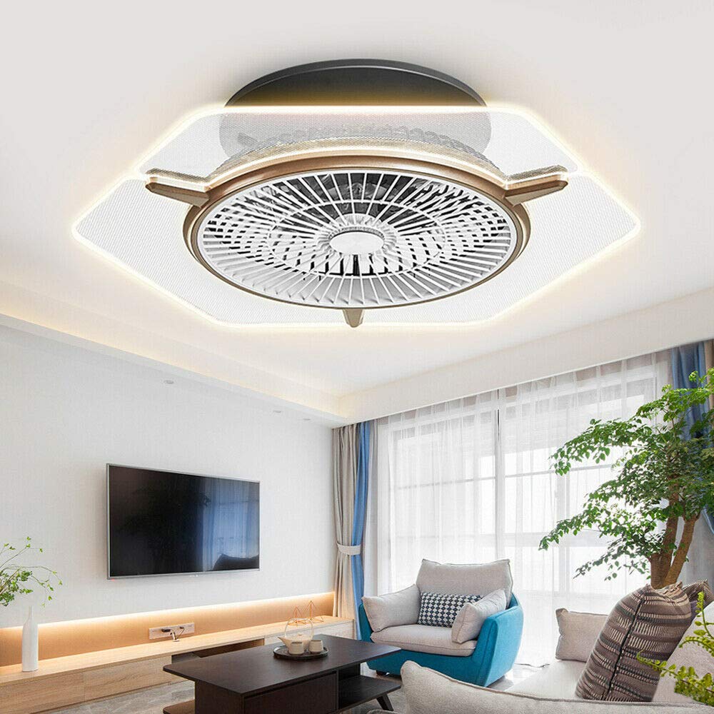 48W LED Transparent Deckenventilator mit Beleuchtung und Fernbedienung