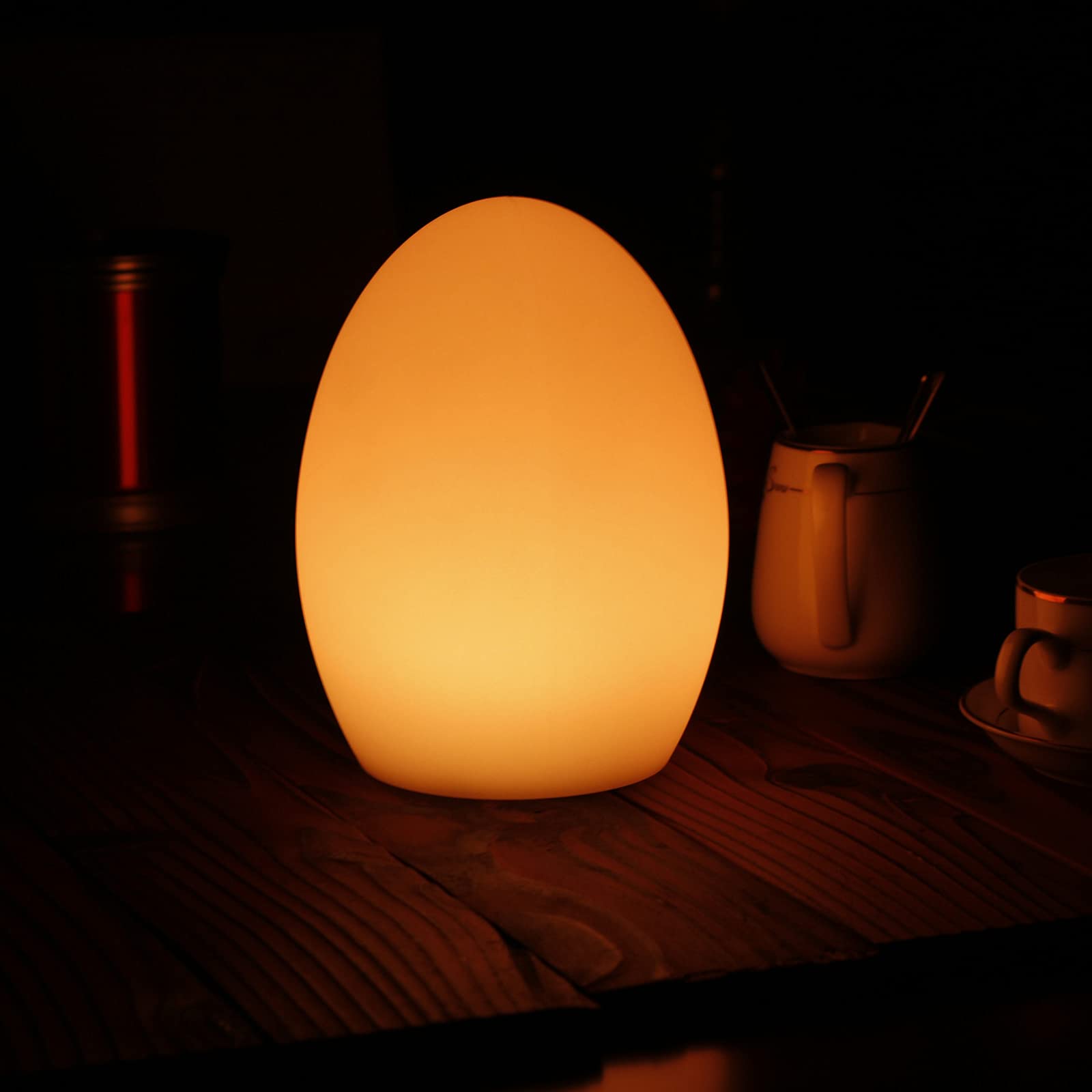 8 Zoll Eierlampe Nachtlampe Tischlampe Nachttischlampe Dimmbar+Fernbedienung