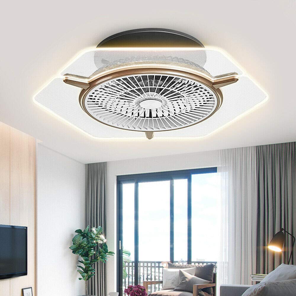 48W LED Transparent Deckenventilator mit Beleuchtung und Fernbedienung