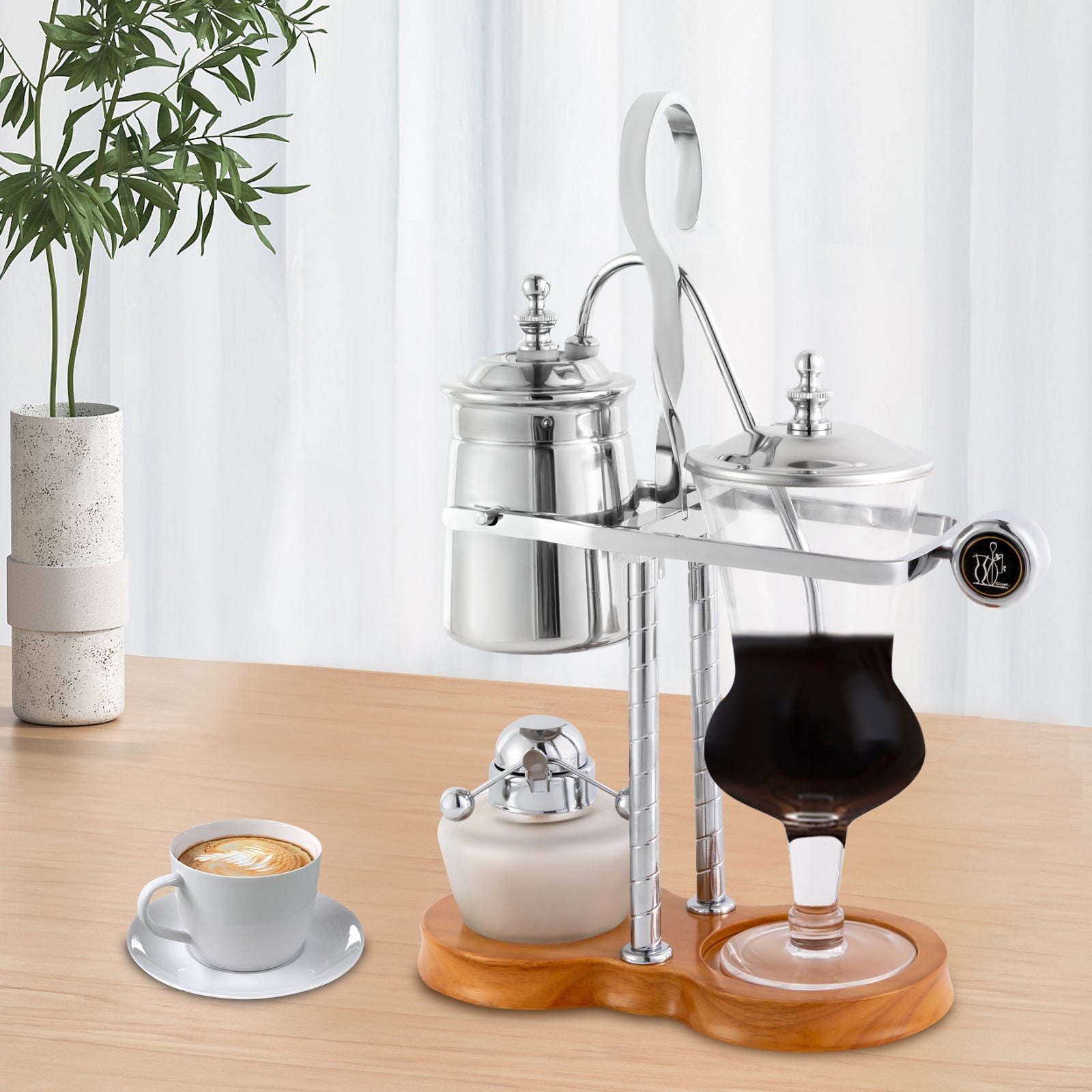 Siphon Kaffeemaschine Retro Stil Vakuum Kaffeebereiter Glas Siphon Topf Percolators
