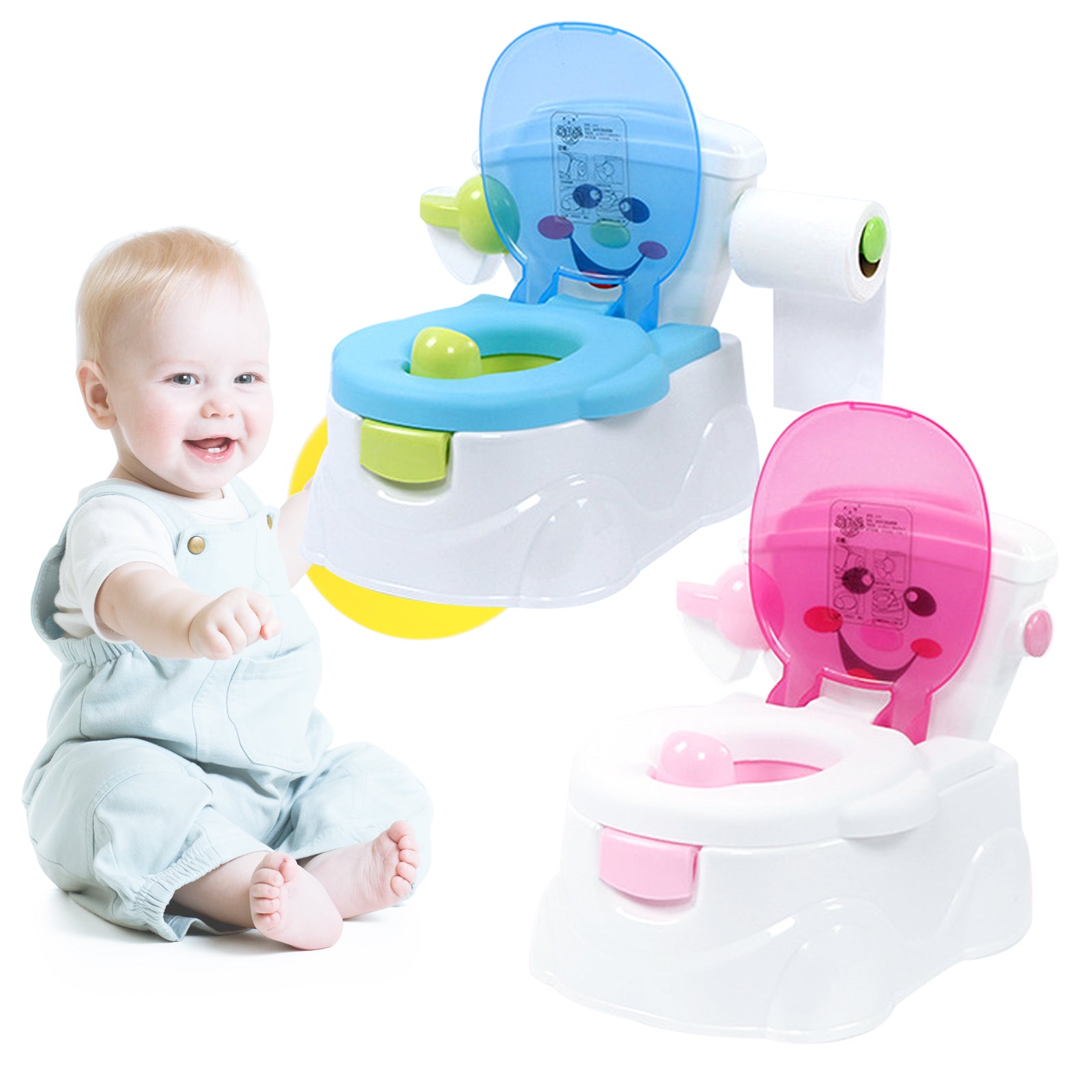 Kinder Töpfchen Potty Klo Rosa Toilettentrainer Baby WC Lerntöpfchen
