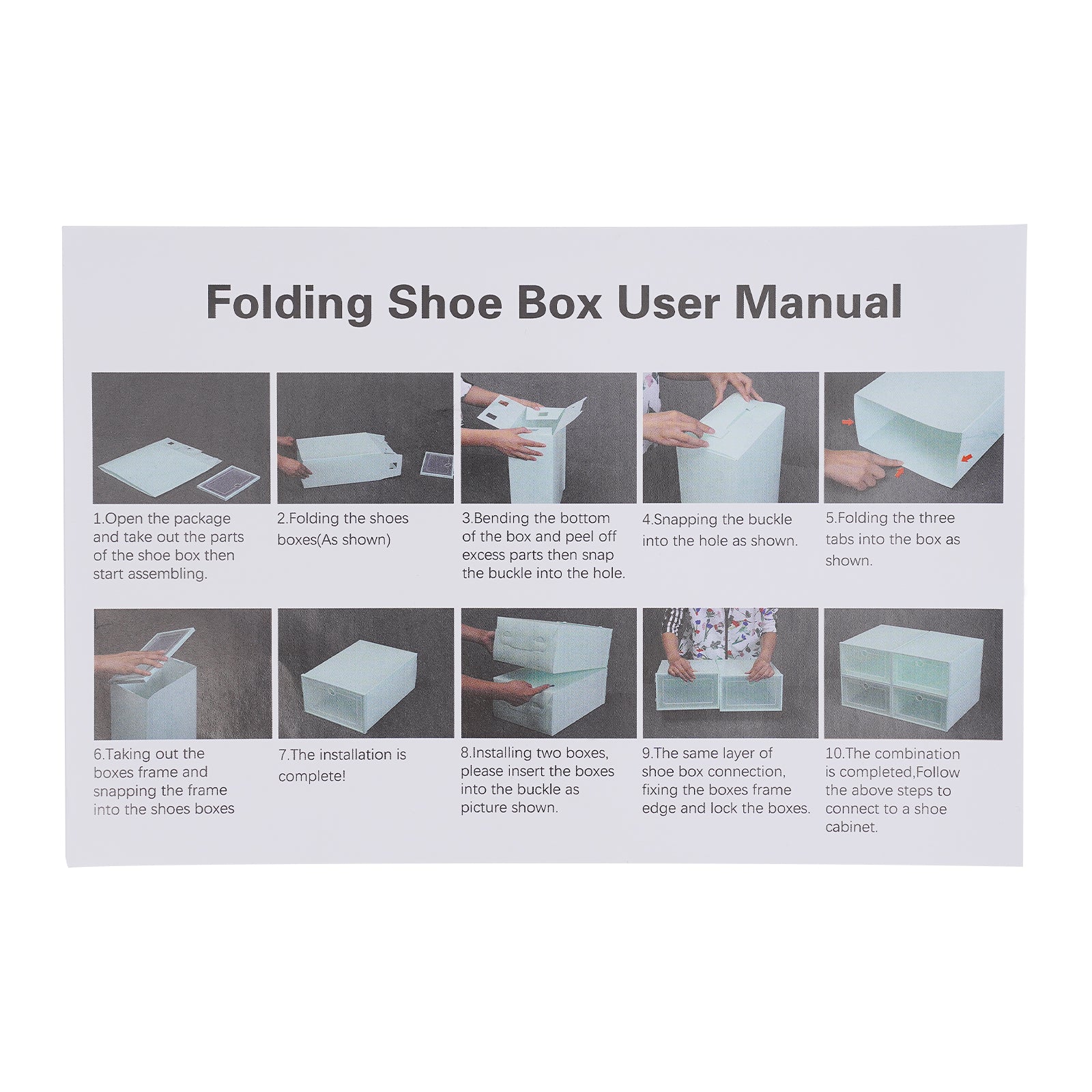 Aufbewahrungsboxen 20 Schuhkarton Transparente Stapelbare Kunststoff Schuh Boxen Faltbare Schubladenbox Schuhorganizer