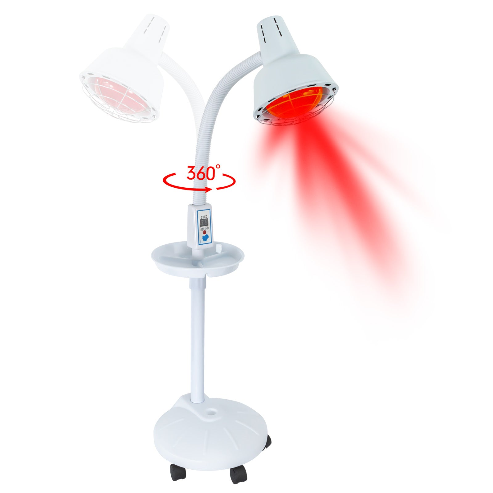 Infrarotlichtständer, 275W Rotlicht-Nahinfrarot-Wärmelampe mit flexiblem Arm und abnehmbarer Steuerung