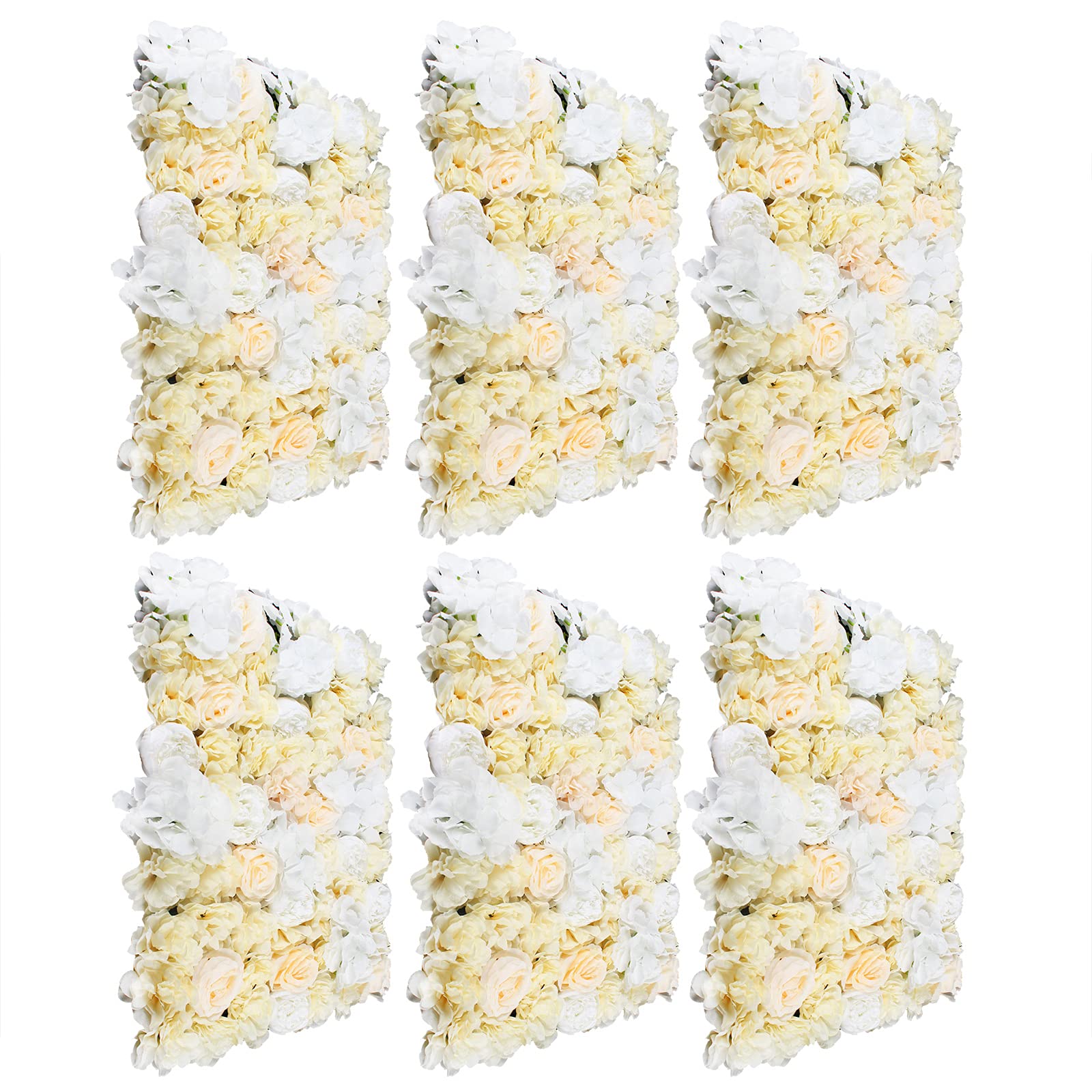 6 x Künstliche Blumenwand Rosenwand Kunstblumen Panel