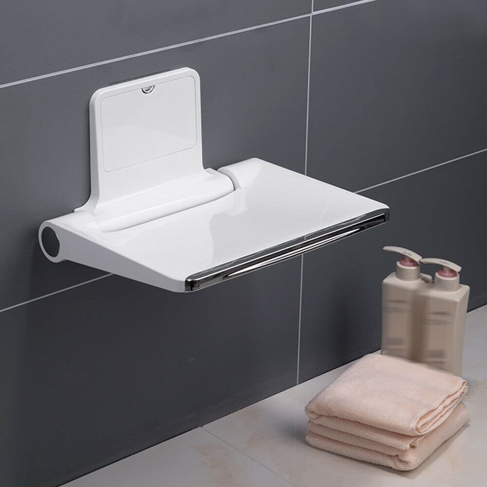 Weiß 36cm 90°Faltbar Wandmontierter Badezimmer Sitzbank Badestuhl Schuhersatzhocker Badehocker