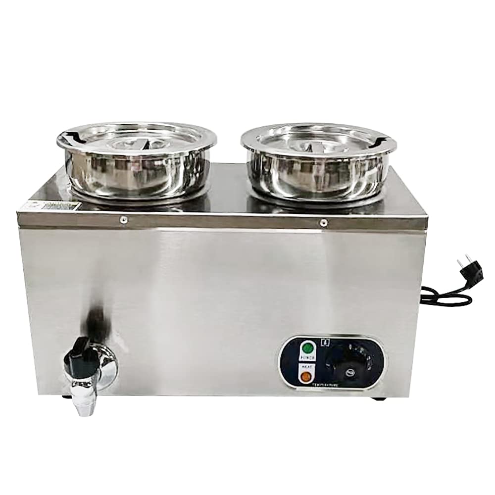 Speisenwärmer Behälter Edelstahl Teiler Wasserbad Wärmetheke 220V Elektrischer Suppentopf