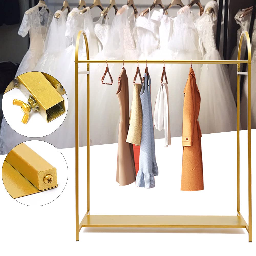 Quadrat Kleiderständer Gold Bogenständer Metall, Hochzeitskleid Braut Garderobenständer, Für Zuhause, Geschäft, Hochzeit