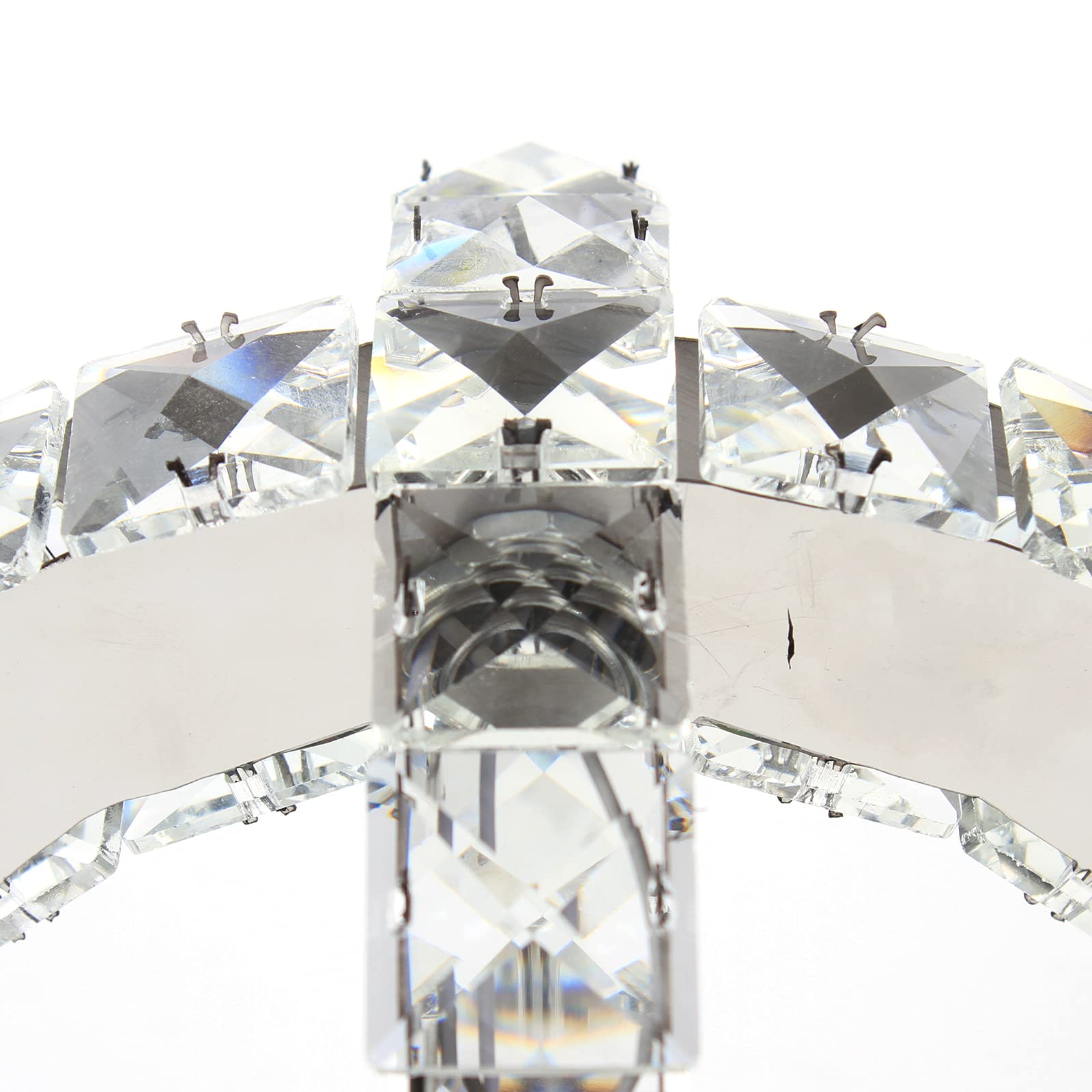 Kreative Kristalltischlampe K9 Kristallmaterial transparenter Lichtspiegel warmweiß geeignet für Haus