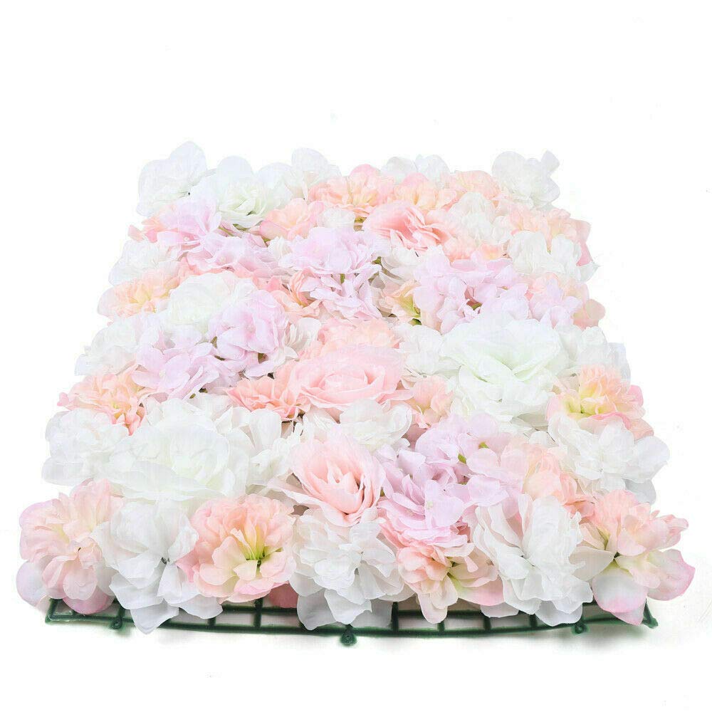 8 Pcs Künstliche Rosenwand Blumenwand Pinke Rose DIY Hintergrunddekoration 40 * 60cm