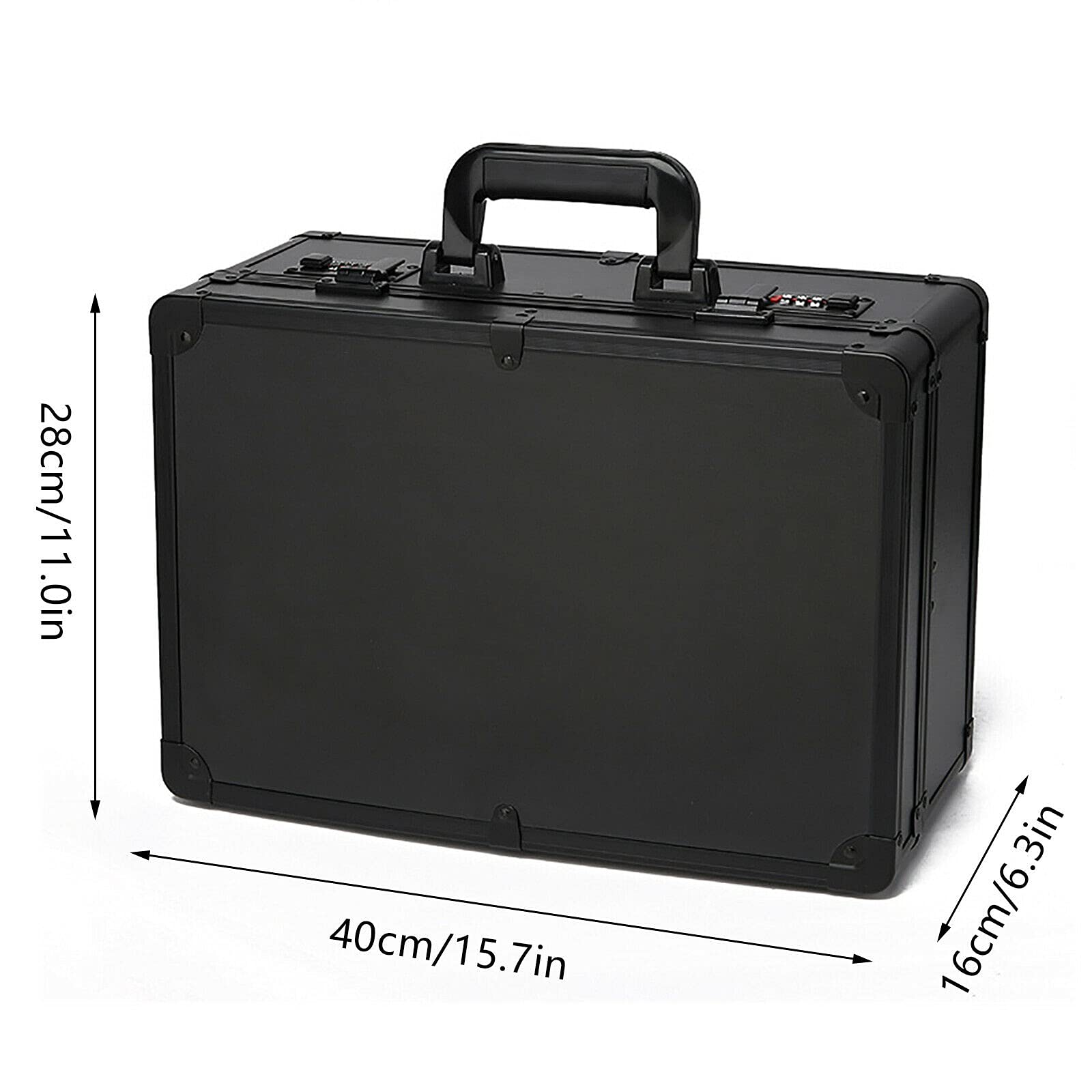 Barber-Tragetasche Scherentasche Stylist Koffer für Werkzeugaufbewahrung Display+Schloss,40 * 28 * 16 cm (schwarz)