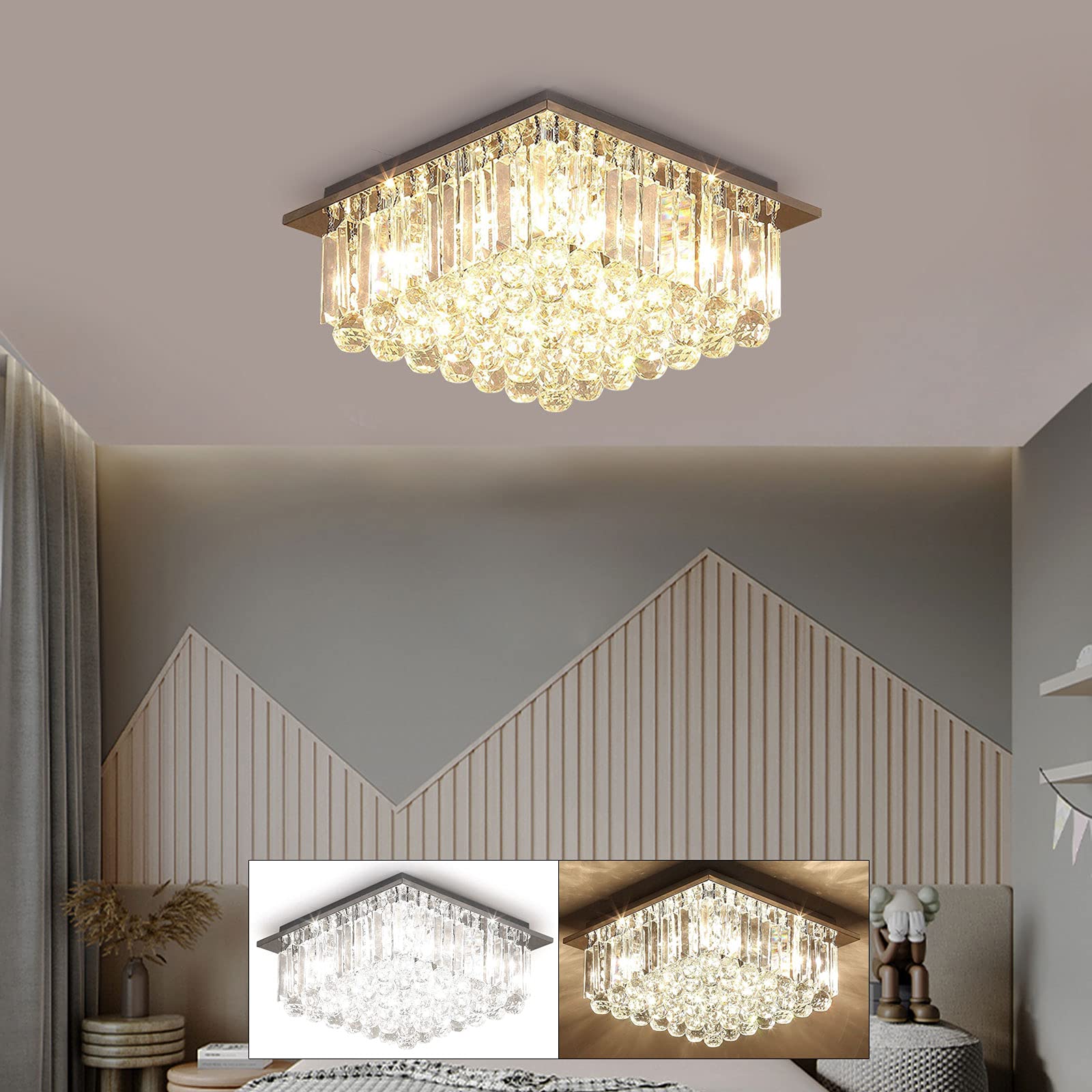 Regentropfen Deckenlampe Wohnzimmer  Deckenlampe Dimmbar Leuchte LED Pendelleucht